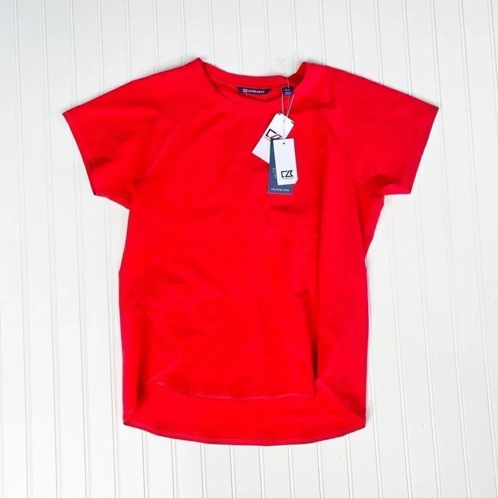 Cutter and buck red Drytec athletic shirt